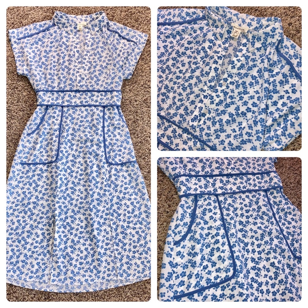Monteau Blue Flower Farm Dress